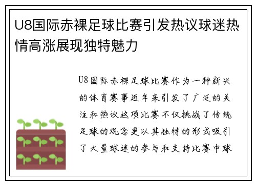 U8国际赤裸足球比赛引发热议球迷热情高涨展现独特魅力